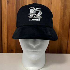 Vintage 25 Years Schwing K-Products Black Adjustable Baseball Cap Made In USA